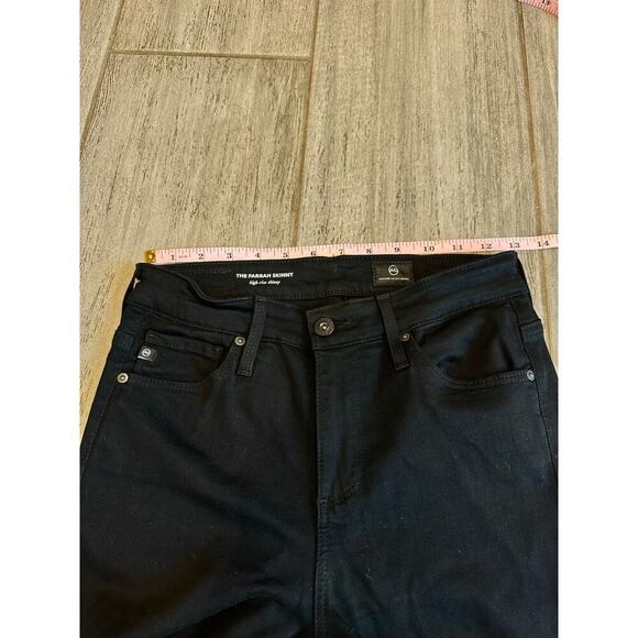 AG Adriano Goldschmied Farrah High-Rise Skinny Ankle Jean Black size 25 R - Picture 2 of 8